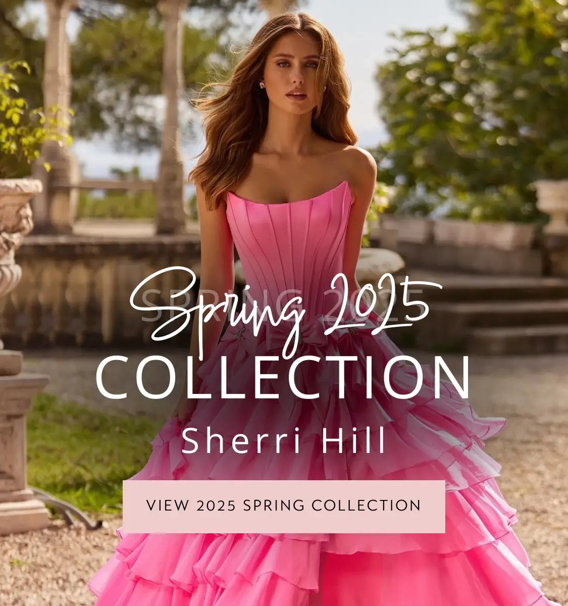 Sherri Hill 2025 banner for mobile